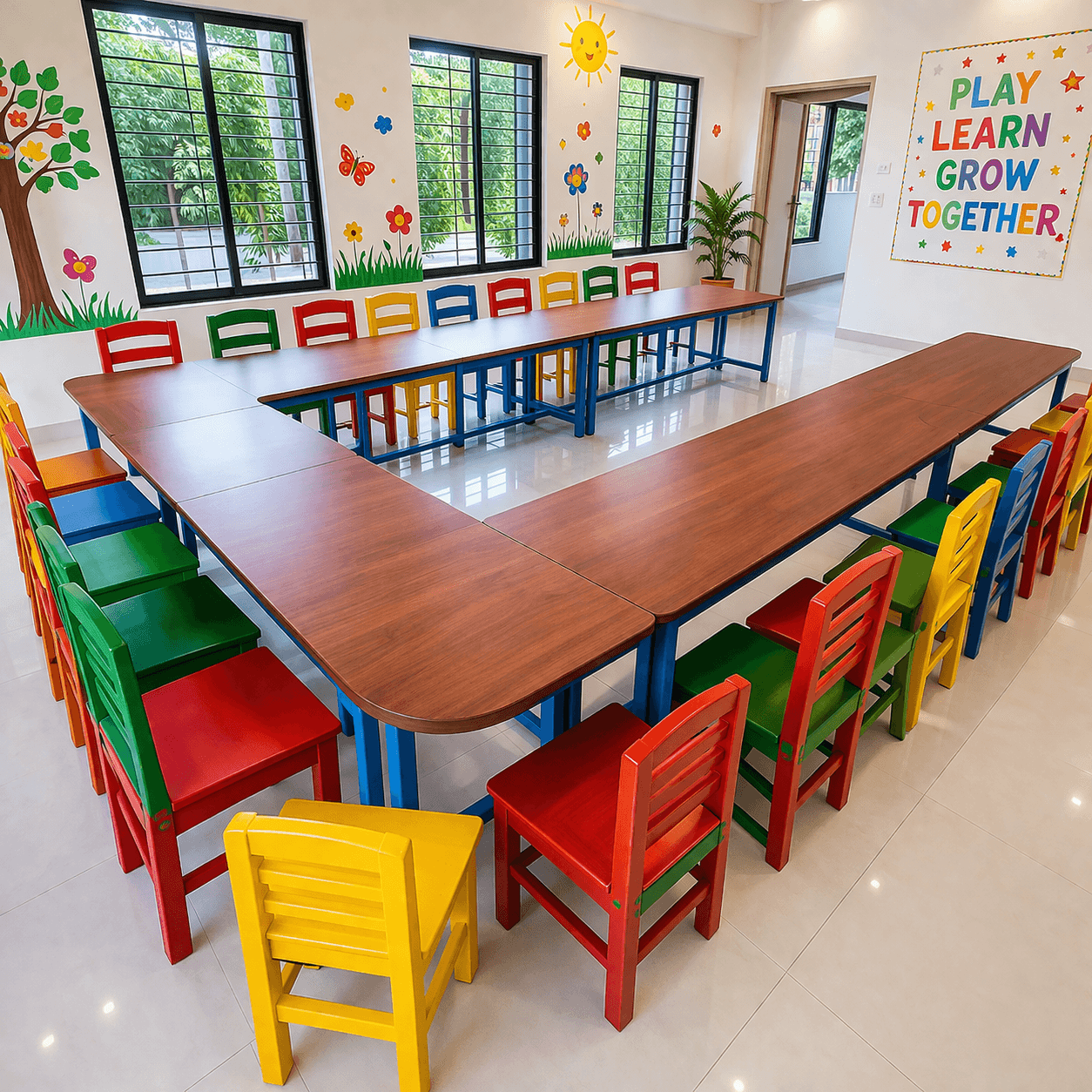 bright and cheerful kids' classroom
