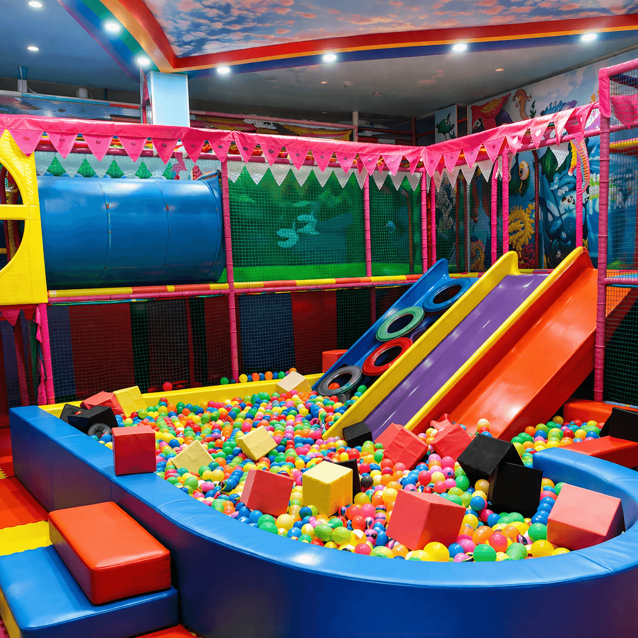 colorful indoor kids' play paradise