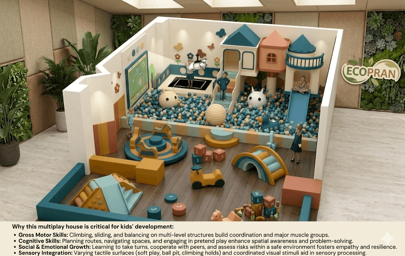 Multi-Play-House with Ball Pits