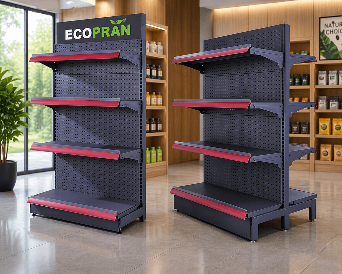EcoPran Double Side Display Rack