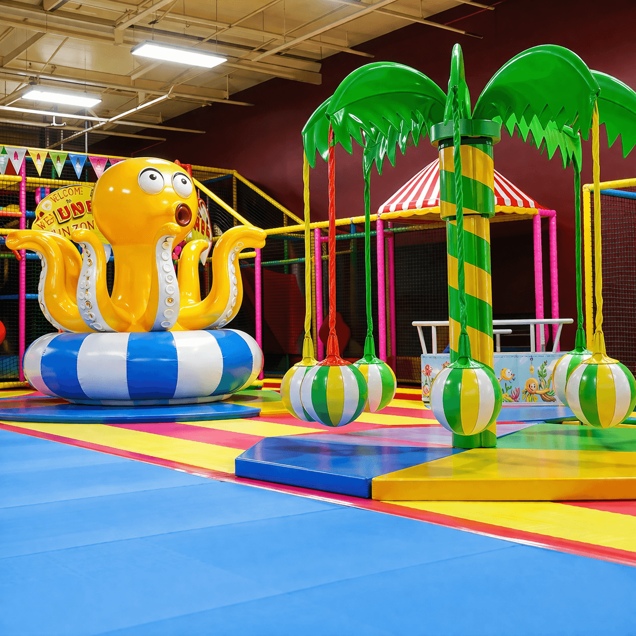 vibrant fun zone play area
