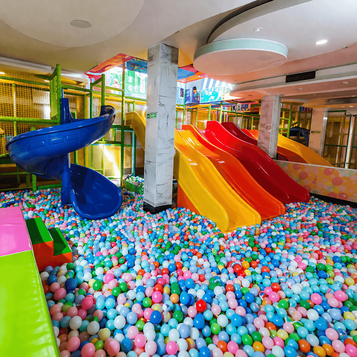 vibrant indoor play area for kids