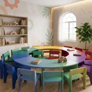 Customizable Wooden Table & Chair Set for Kids