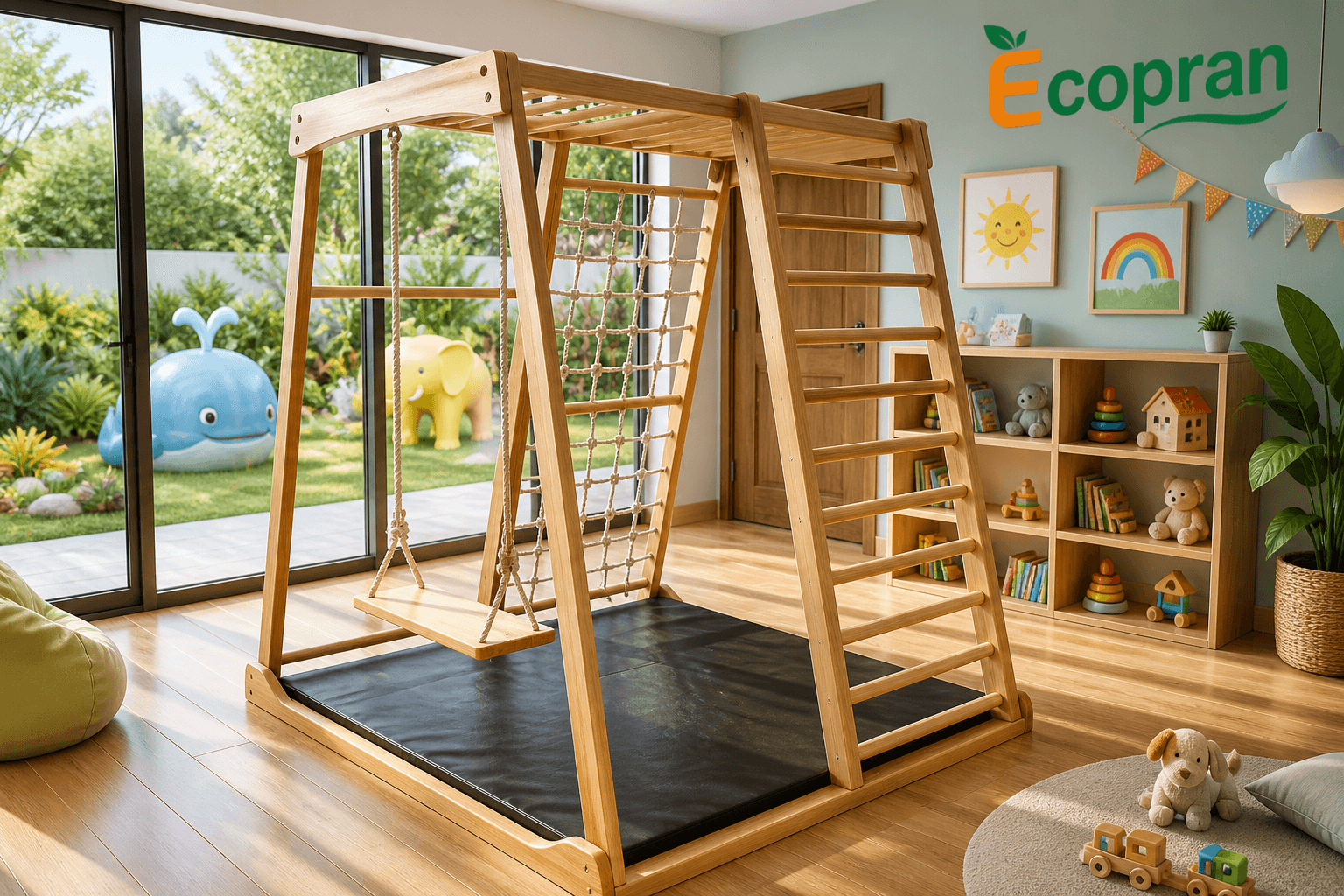 Indoor Wooden Jungle Gym