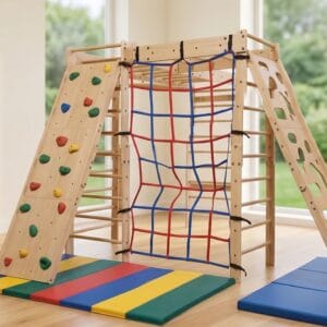 Rock N Roll Climbing Frame — Multi-Activity Wooden Gym Set for Kids
