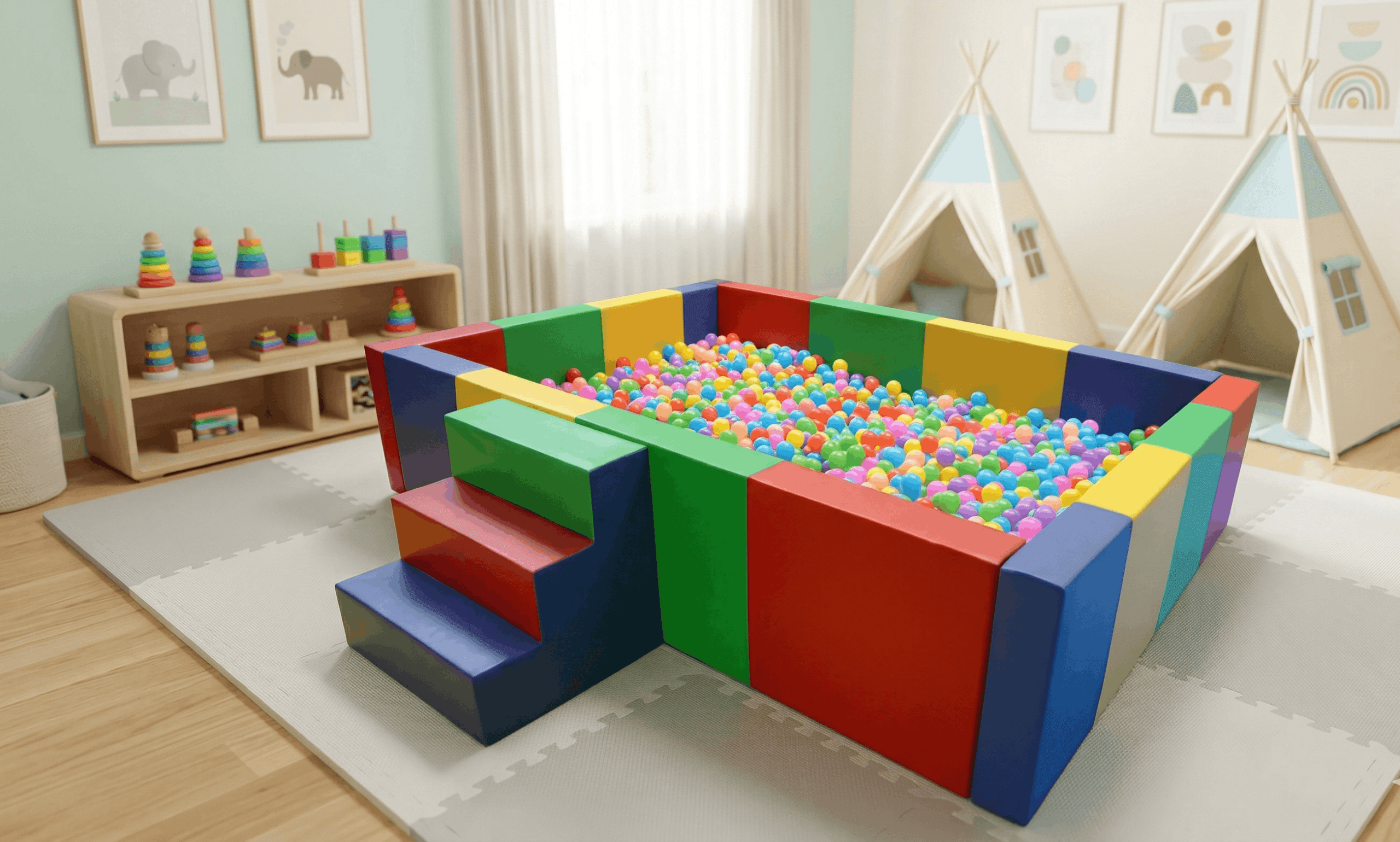Soft Ball Pool for Kids — Indoor Sensory Play Center with Colorful Balls
