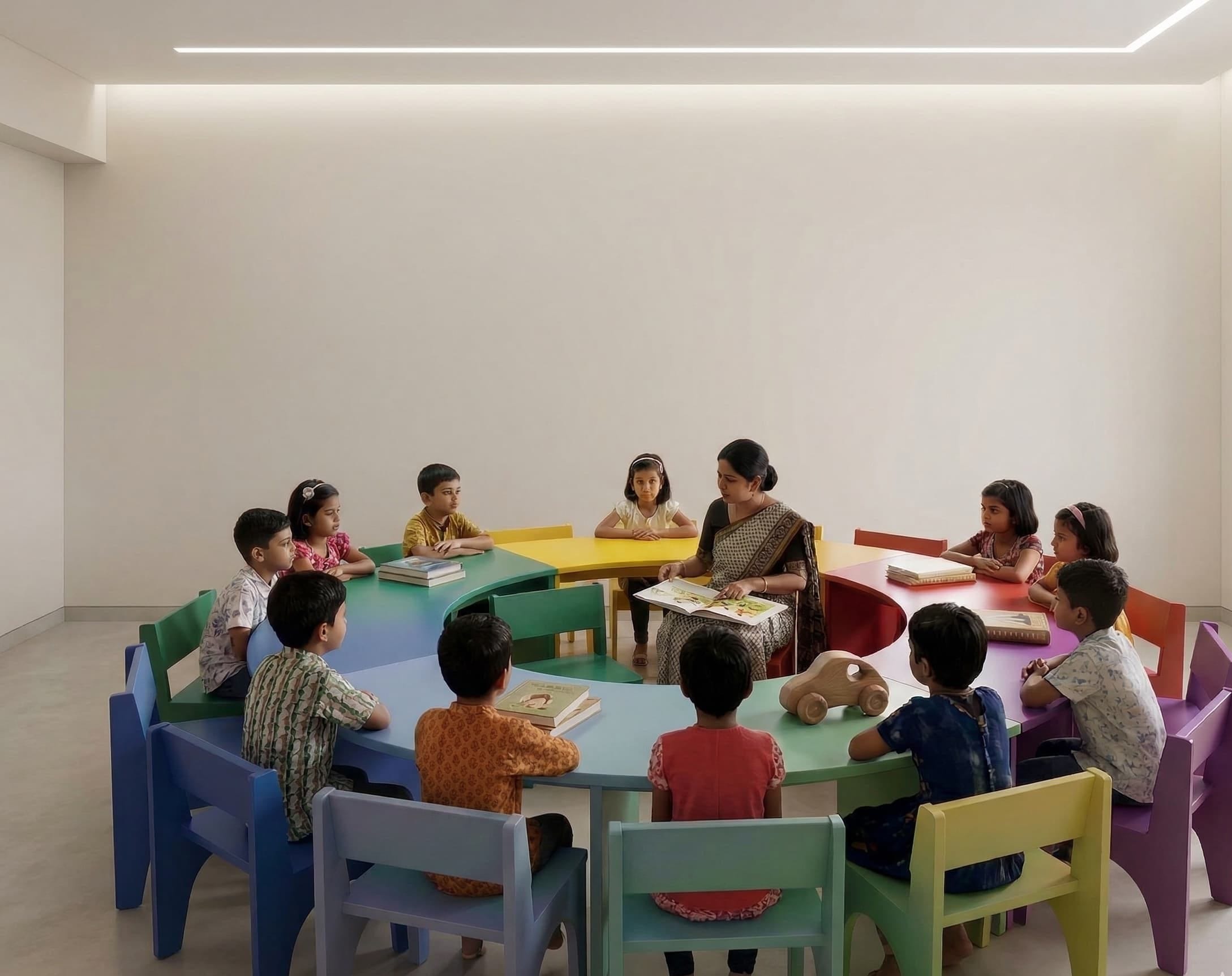 Customizable Wooden Table & Chair Set for Kids